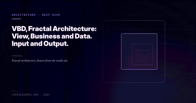 Featured image of post VBD, Fractal Architecture: View, Business and Data. Input and Output.