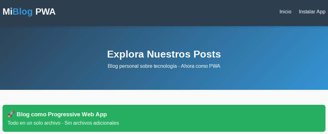 SPA - Blog viewed with one only page