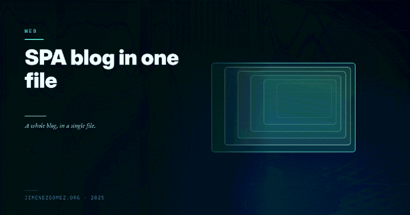 Featured image of post SPA blog in one file
