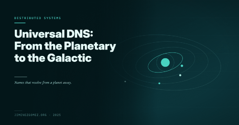 Featured image of post Universal DNS: From the Planetary to the Galactic