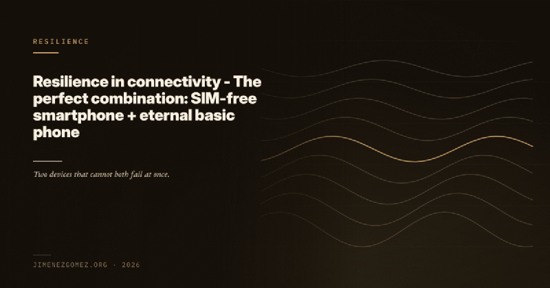 Featured image of post Resilience in connectivity - The perfect combination: SIM-free smartphone + eternal basic phone